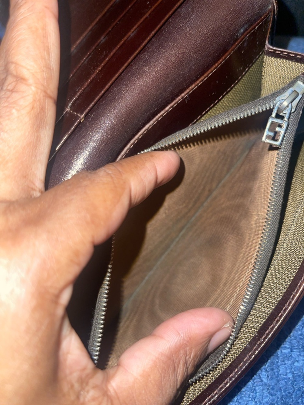Vintage Fendi Brown Zucca Continental Canvas Long Bifold Wallet W/Entrupy COA - Picture 15 of 16